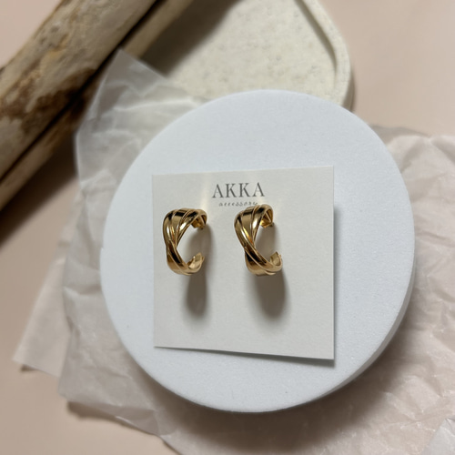 Twist hoop earrings ツイスト フープイヤリング フープピアス