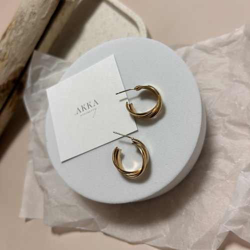 Twist hoop earrings ツイスト フープイヤリング フープピアス