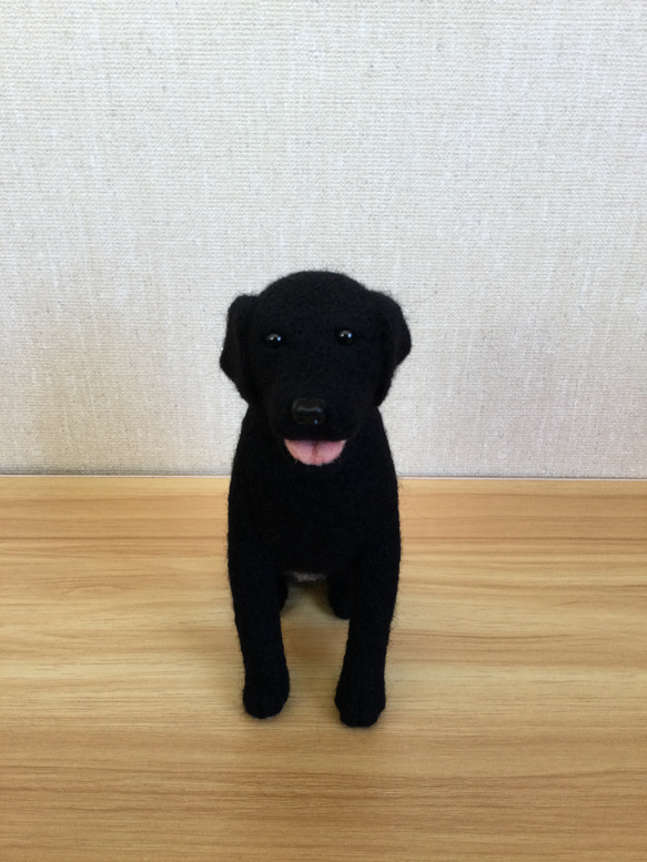 羊毛フェルト 犬 黒ラブ 羊毛フェルト masapan 通販 17358038