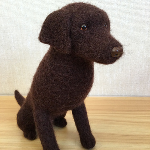羊毛フェルト　ラブラドール　暖炉セット　美品　ハンドメイド 羊毛フェルト ラブラドール 暖炉セット 美品 ハンドメイド