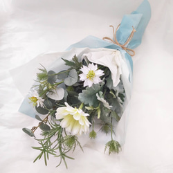 【美品】F1ガーデニア*オフホワイト⭐クレイ*インテリア*アレンジメント*ブーケ 1927510e3eeb7c6f99df214cf464a7