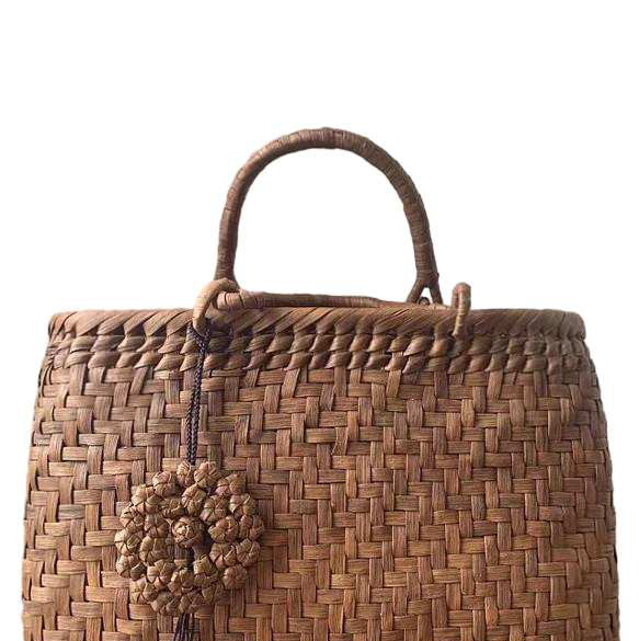 【お得】山葡萄かごバッグ 手作り 籠バッグ 網代編み (約)幅32×本体高さ21.5×マチ10cm        Ω 人気・おすすめ｜使いやすい・旅行におすすめ 品質保証 全国発送 日本国内発送・最短翌日お届け