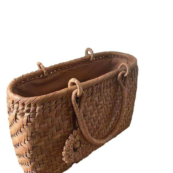 【お得】山葡萄かごバッグ 手作り 籠バッグ 網代編み (約)幅32×本体高さ21.5×マチ10cm        Ω 人気・おすすめ｜使いやすい・旅行におすすめ 品質保証 全国発送 日本国内発送・最短翌日お届け