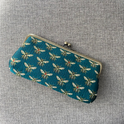 親子がま口長財布【ミナペルホネン：following day_ gray】※受注制作