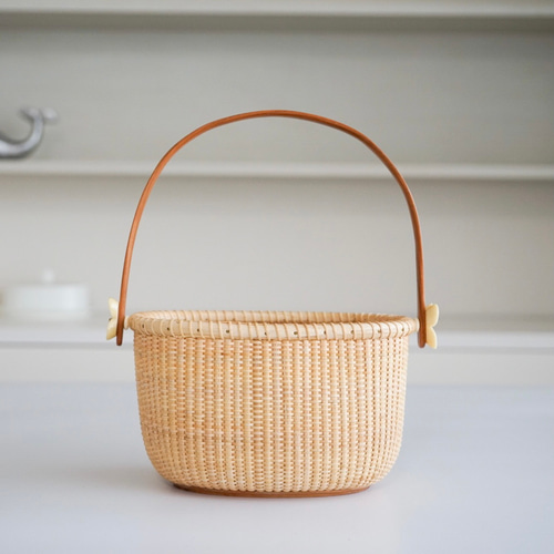 naoko takai ナンタケットバスケット　アップルバスケット　新品未使用 9インチナンタケットバスケット＋ミモザ手刺繍とリバティー