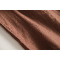 リネンシャツ　シンプル長袖シャツ　水洗い柔らかいリネンシャツ　リネン100％　5色3サイズ　L314BR 9枚目の画像