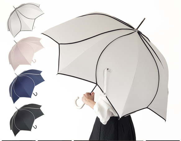 クラシコ 晴雨兼用日傘 完全遮光 100% 日傘 1級遮光 フラワー 花びら