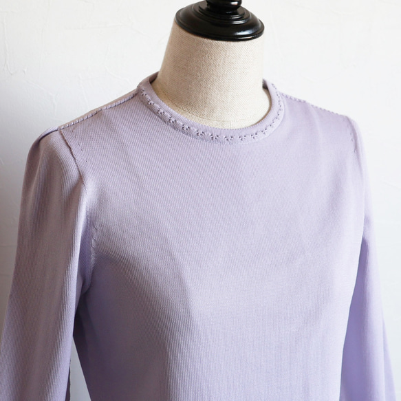 [春季針織◎] WHOLEGARMENT 長袖套頭衫 [淡紫色] 第9張的照片