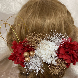 髪飾り ドライフラワー ヘッドドレス ヘッドパーツ 結婚式 卒業式 前