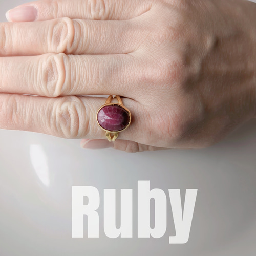 最新作『ルビー』の世界でひとつの天然石リングsv925 指輪・リング