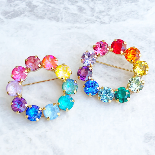 アクセサリーまとめ売り指輪／ネックレス／帯留／ブローチ風 小物などいろいろセット 選べる4way】ゆずブローチ 柚子 リースブローチ ネックレス 帯留め