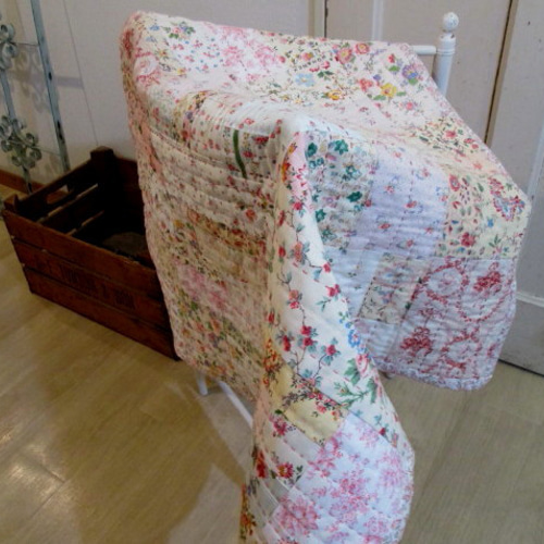 フランスアンティーク花柄ファブリック ランダムパッチワーク