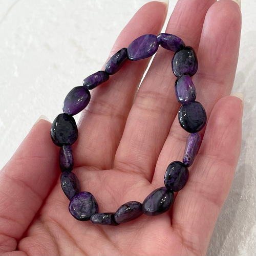 天然石ブレスレット351◇スギライト ② レアストーン 南アフリカ産