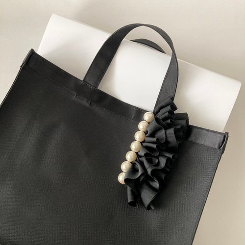 A4サイズ】パールフリルリボンバッグ セレモニーバッグ サブバッグ  