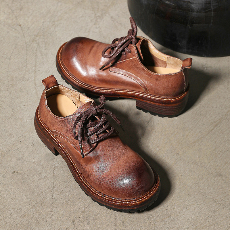 24新作レディース柔らかく馬皮軽量靴お洒落シンプルシューズ個性厚底パンプス22.5cm～25cm #912⭐配送無料⭐