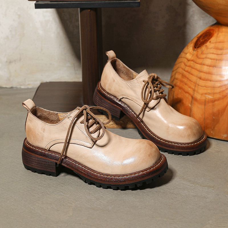 24新作レディース柔らかく馬皮軽量靴お洒落シンプルシューズ個性厚底パンプス22.5cm～25cm #912⭐配送無料⭐