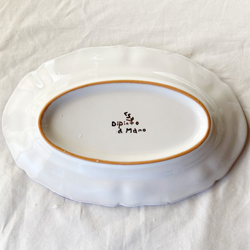 オーバル皿 26cm OVL050 マヨリカ焼き イタリア陶器 レモン柄