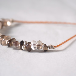 -Smoky quartz- short necklace 3枚目の画像