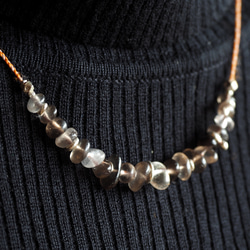 -Smoky quartz- short necklace 7枚目の画像