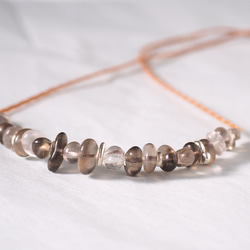 -Smoky quartz- short necklace 2枚目の画像