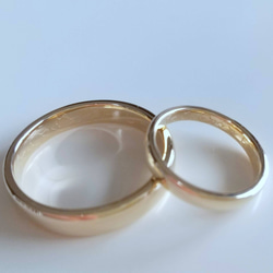 K18ゴールド　海の生き物好きさんの結婚指輪　海の生き物刻印マリッジリング　ペアリング【受注生産】 5枚目の画像