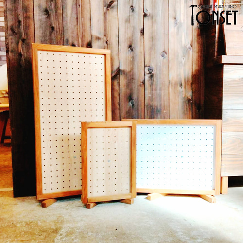 マルシェ出店用 穴あきボードパネルスタンド什器 小サイズ