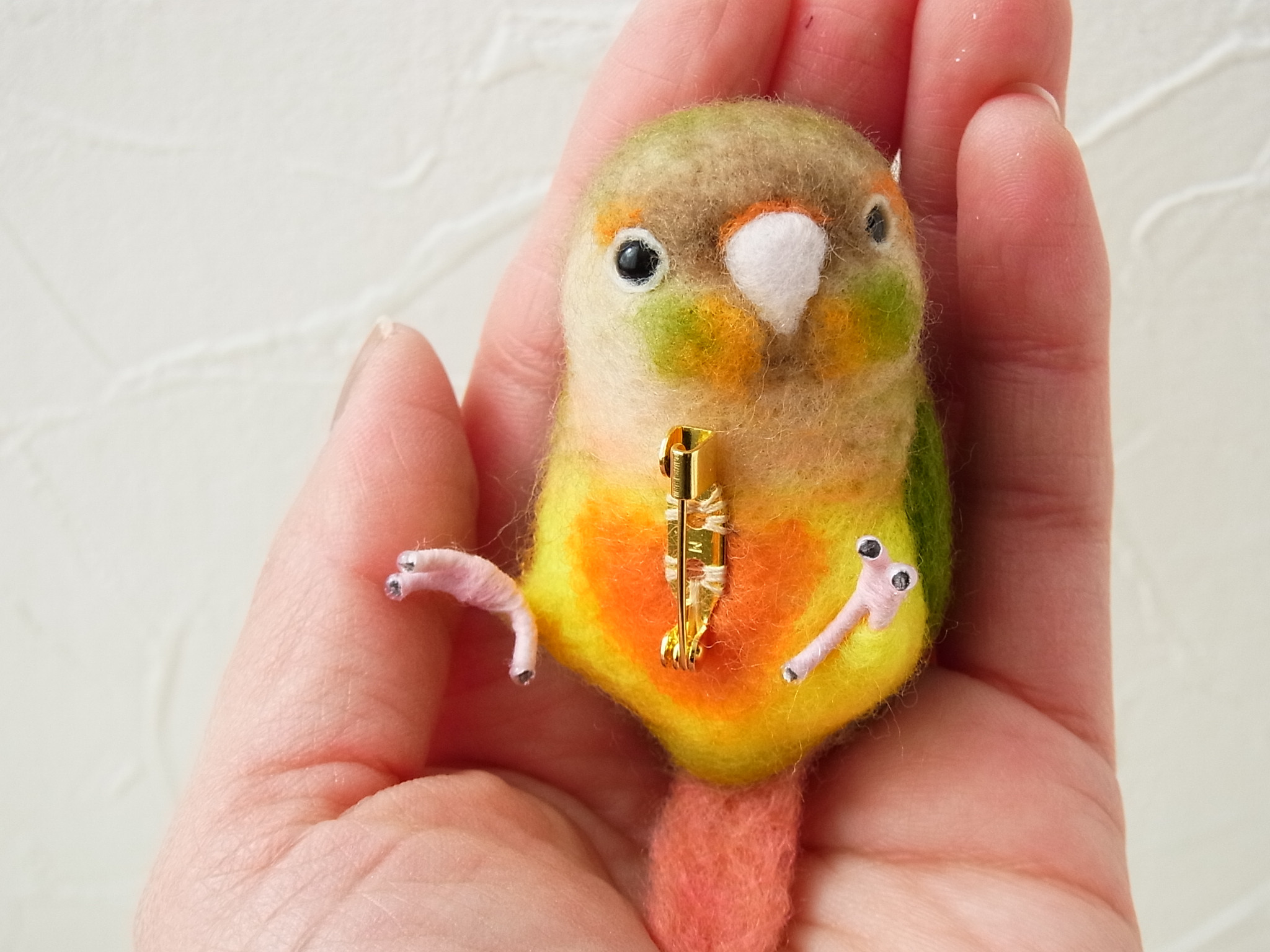 オーダーメイド　よっこらインコブローチ（ウロコインコ）羊毛フェルト　うちの子オーダー 7,410円