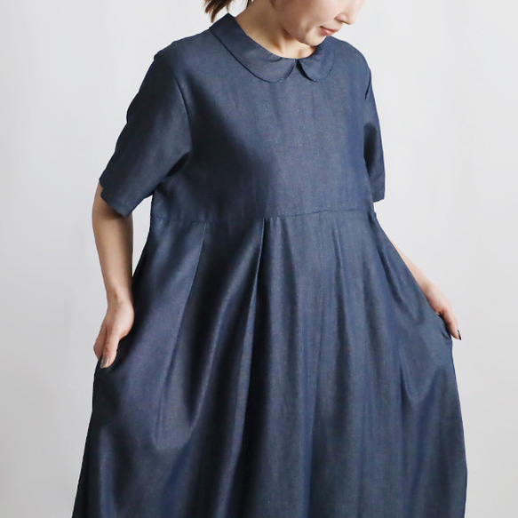ラスト1 夏2025／SALE 120cm 丸襟 胸下タック