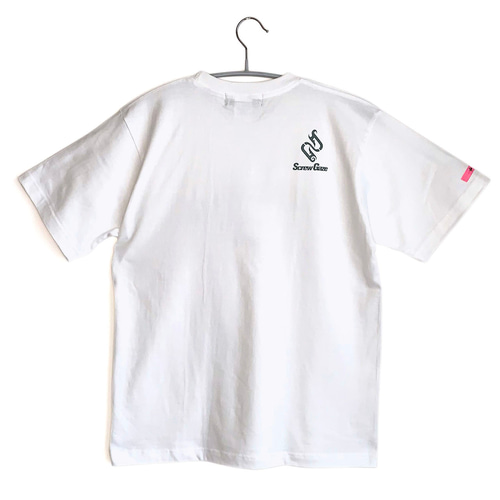 リンクコーデにも】シンプルロゴプリント Tシャツ 白/ホワイト