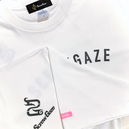 リンクコーデにも】シンプルロゴプリント Tシャツ 白/ホワイト リンクコーデにも】シンプルロゴプリント Tシャツ 白/ホワイト