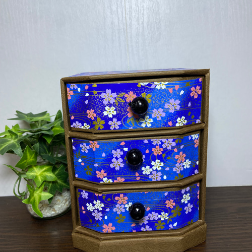 民芸品　和紙の小物入れタンス 民芸品 和紙の小物入れタンス