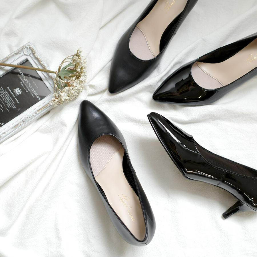 機能と履き心地にこだわった日本製本革パンプス5.5cmヒール / PO-PTN560