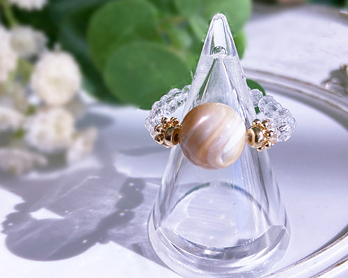 天然石　お守り　ブレス&リング 高品質天然石】マザーオブパール/優しく穏やかな女性へと導くお守り