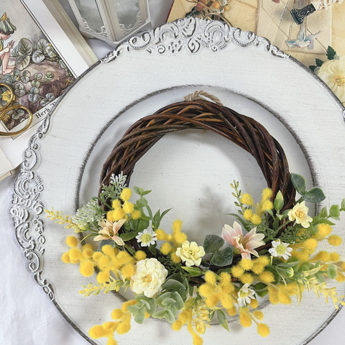 ミモザリース　ミモザユーカリリース　ミモザ e079bfc5dd17696728d17da57c3606