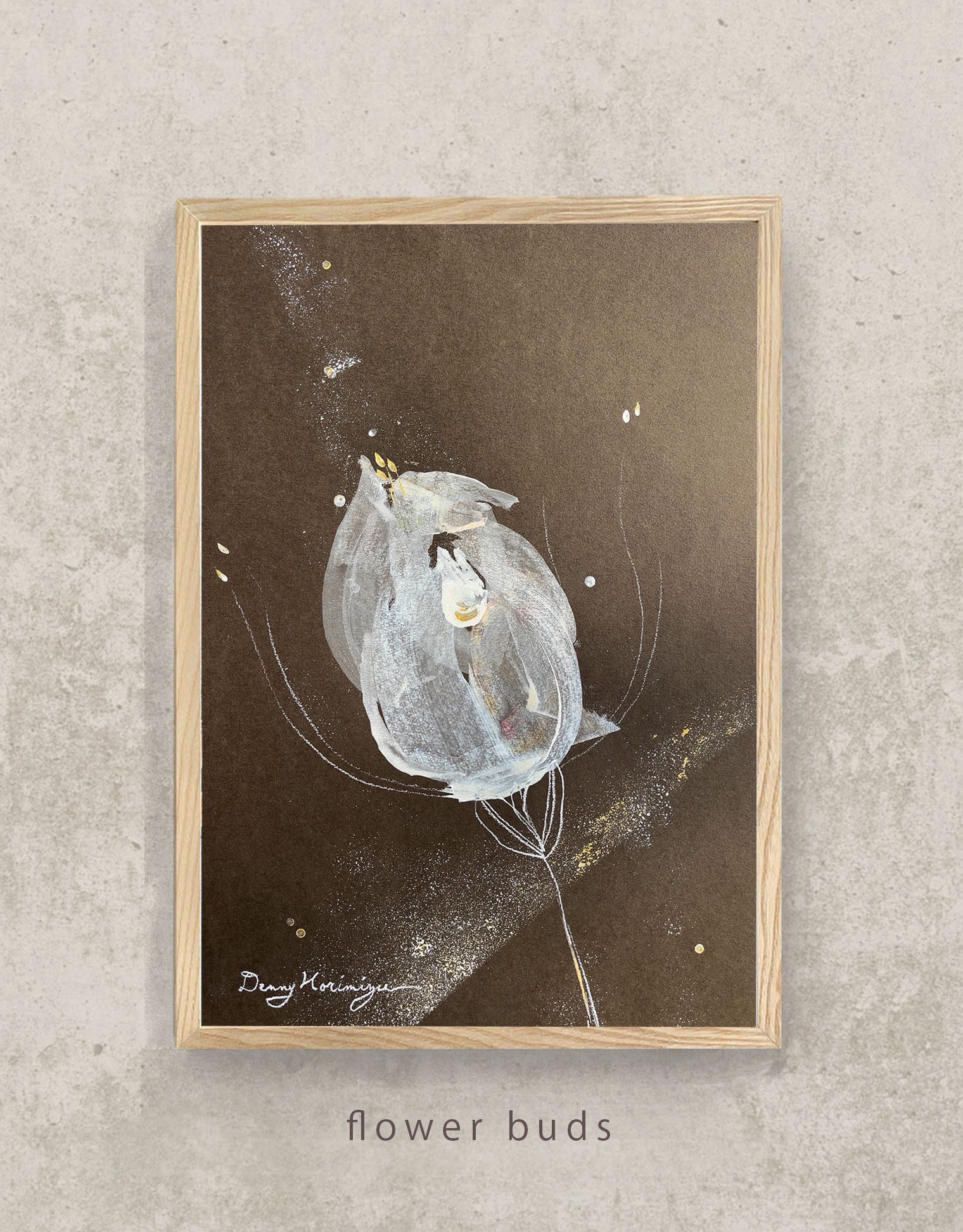 Mushu&Muchu ハンドメイドアクリル画　　　　　絵画アート原画A3