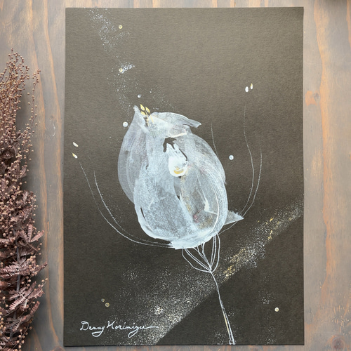絵画 「クマ達のアトリエ」 油彩 F3 原画 静物画 風景画 絵