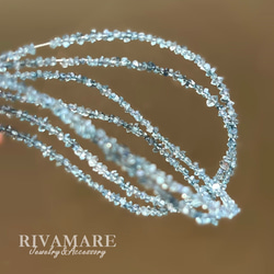 ブルーグレーサファイア アイスグレー パーキマーダイヤモンド(パーキマークォーツ) ピアス/イヤリング 9枚目の画像