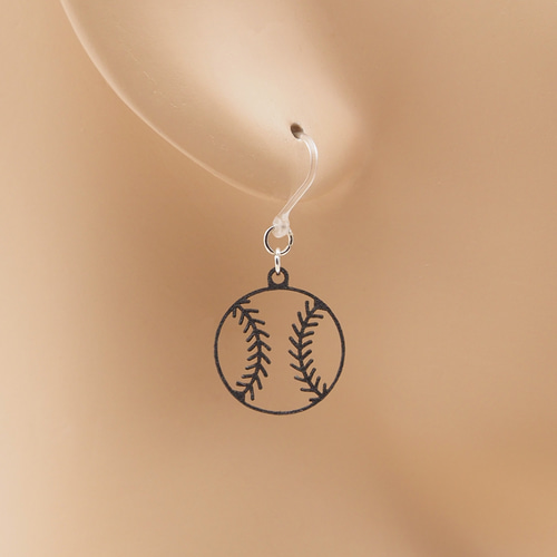 超軽量】野球ボール｜ピアス｜イヤリング｜環境素材｜軽さは正義