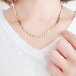 再販】スネークチェーン4ミリ幅ネックレス【サージカルステンレス