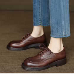 春 夏 レザー オックスフォードシューズ 疲れない レザーシューズ 革 革靴 大人 シューズ 靴 パンプス 25.5cm 4枚目の画像