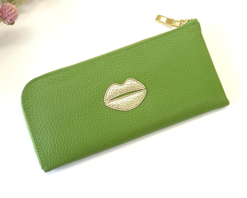 【メンズ注目アイテム】ボッテガ　グリーン レザー 長財布 ゴールドファスナー 035bf6bfbdef07eb39a6ea9f59ec3c