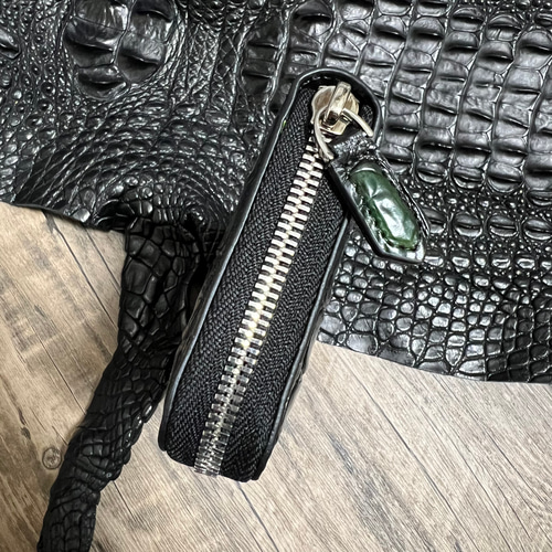一点限定【実物撮影】新品 緑/グリーン系 クロコダイル メンズ
