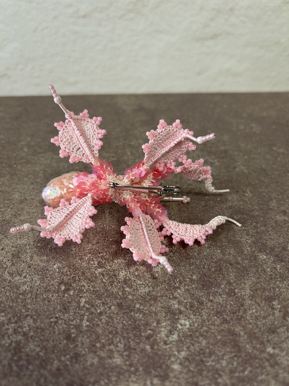 花蟷螂　brooch 桜色 5枚目の画像
