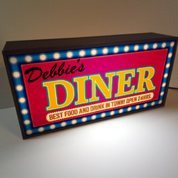 【オーダー無料】ダイナー カフェ バー ドライブイン レストラン ミニチュア 看板 置物 アメリカン雑貨 ライトBOX 3枚目の画像