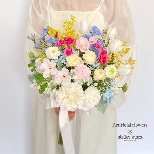 オーダーメイド】チューリップとミモザのカラフルガーデン