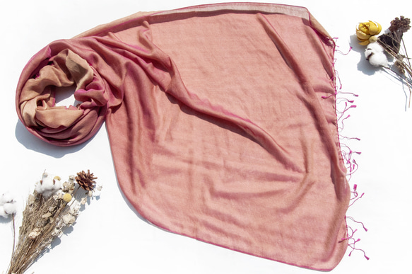 カシミヤ織りカシミヤスカーフウールシルクショールリングベルベットショール - 2色カシミヤメリノクリスマス交換ギフト友人誕生日プ 15枚目の画像