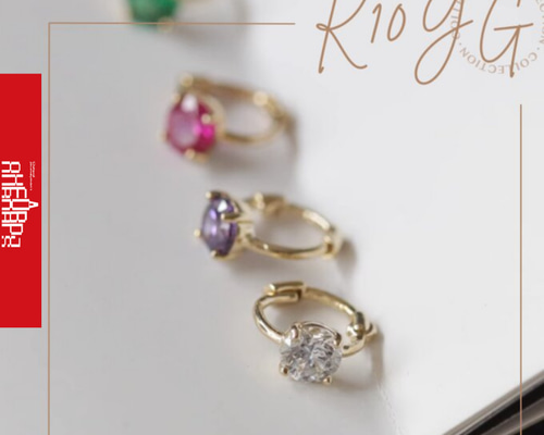 ♡まり♡新品♡未使用♡K10YG♡プチサイズ中折れフープピアス♡ K10マーキス捻り中折れ フープピアス（ピアス） | COCOSHNIK