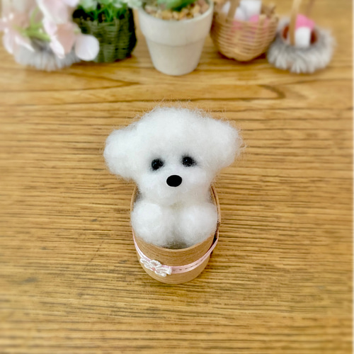 送料無料】羊毛フェルト ビションフリーゼ 羊毛フェルト ♡ron♡ 通販 