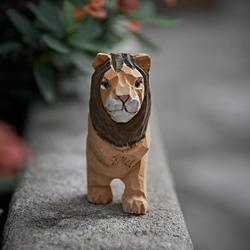 木彫りのトラ ライオン シマウマ ３点セット  バスウッド　置物 動物 ギフト　プレゼント　ギフトラッピング 15枚目の画像