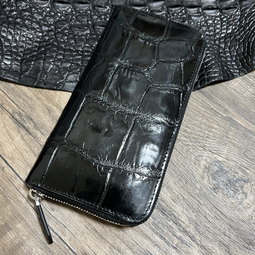 一点限定【実物撮影】新品未使用 黒ブラック クロコダイル メンズ